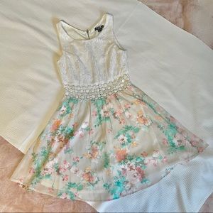 White Floral Lace Dress